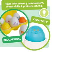 Ken Black TOMY Toomies Hide and Squeak Eggs| Preschool & Electronic Learning