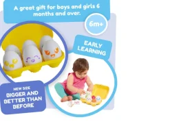 Ken Black TOMY Toomies Hide and Squeak Eggs| Preschool & Electronic Learning