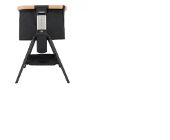 Ken Black Tutti Bambini CoZee Lite Bedside Crib - Dark Grey & Oak| Nursery Furniture & Bedding