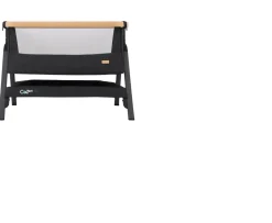 Ken Black Tutti Bambini CoZee Lite Bedside Crib - Dark Grey & Oak| Nursery Furniture & Bedding