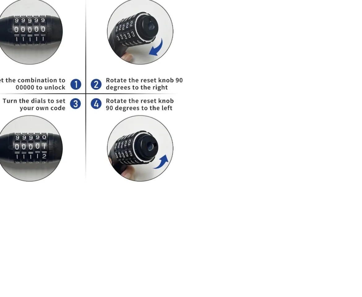 Ken Black Verve 5 Digit Combination Chain Bike Lock| Bikes & Bike Accessories