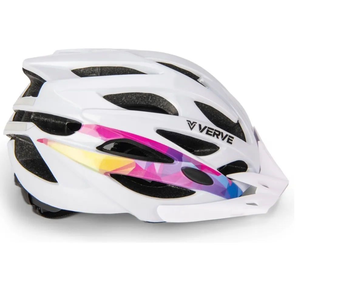 Ken Black Verve White Helmet (Size 56-58cm)| Bikes & Bike Accessories