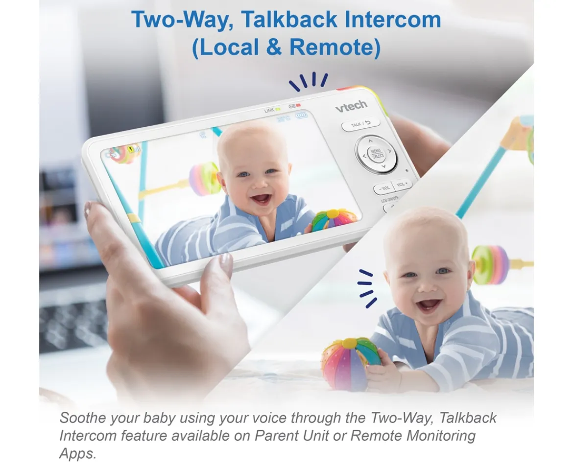 Ken Black VTech RM5766HD 5" Smart Pan & Tilt Monitor| Baby Monitors