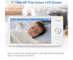Ken Black VTech RM7766HD 7" Smart Pan & Tilt Monitor| Baby Monitors