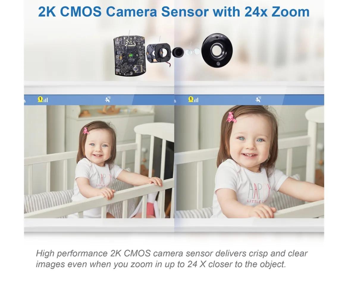 Ken Black VTech RM7766HD 7" Smart Pan & Tilt Monitor| Baby Monitors