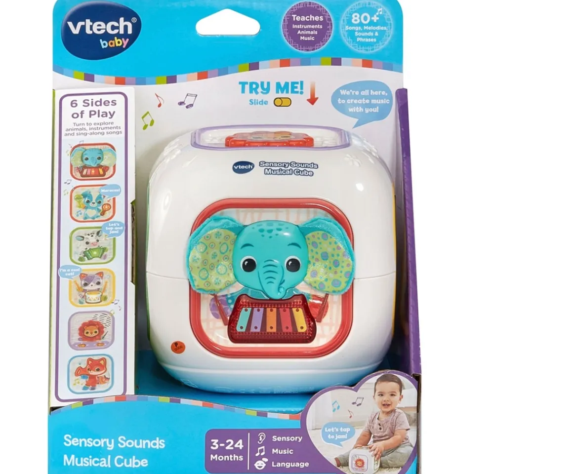 Ken Black VTech Sensory Sounds Musical Cube| Vtech|Preschool & Electronic Learning