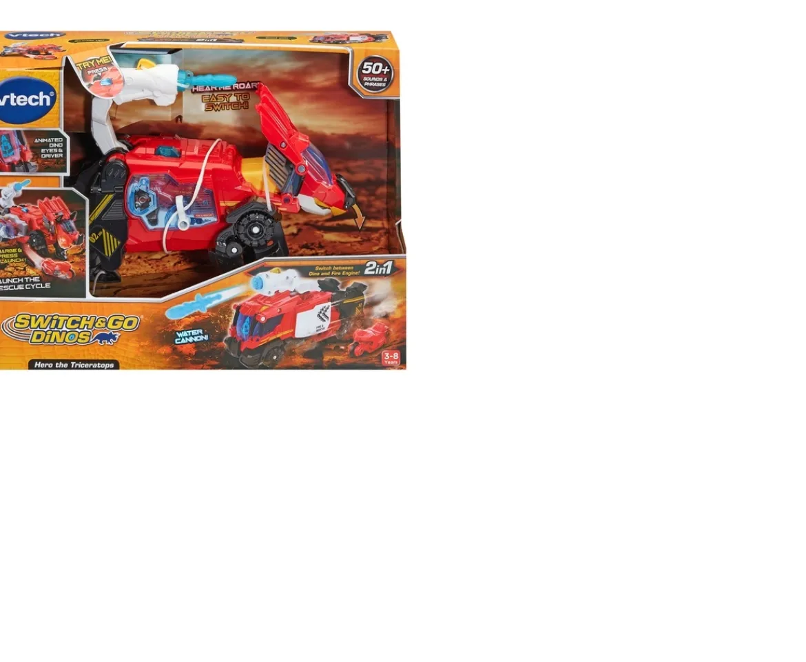 Ken Black VTech Switch & Go Dinos Hero the Triceratops| Vtech|Action Figures & Playsets