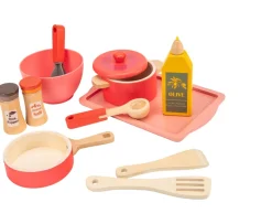 Ken Black Wooden Cookware Playset| Imaginative Play