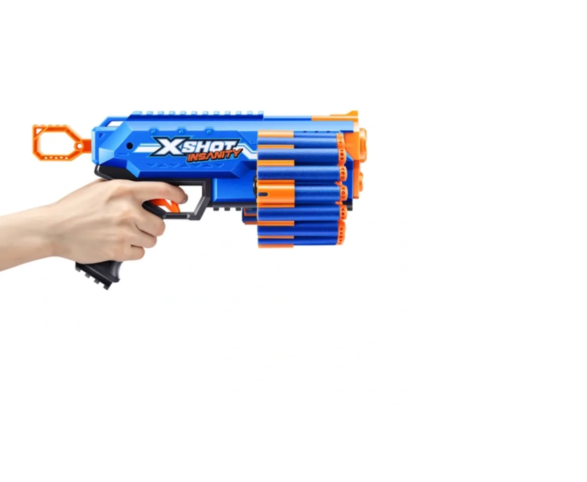 Ken Black X-Shot Insanity Manic Blaster 24 Darts| Building & Vehicle Toys